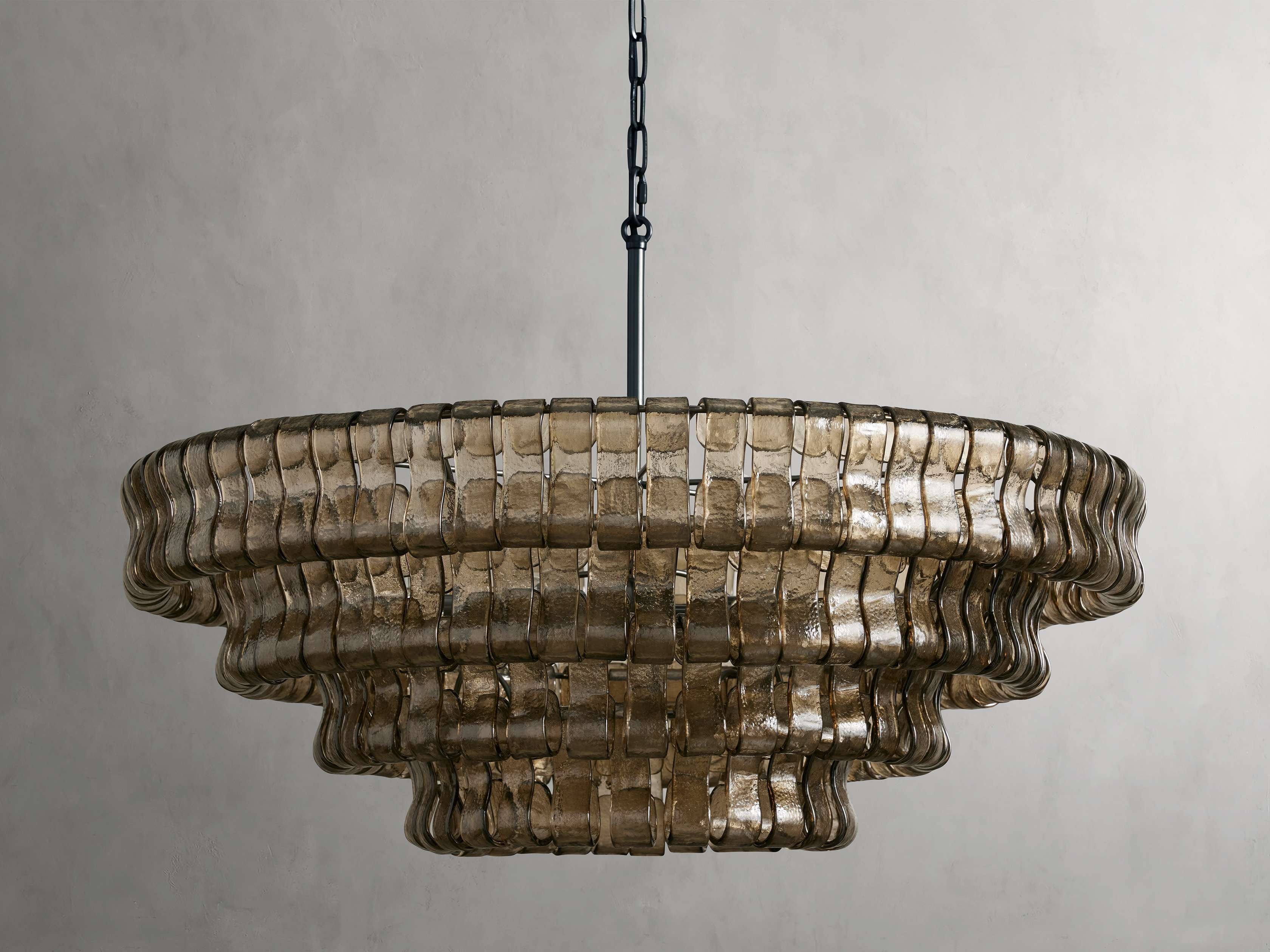 Verona Textured Glass Halo Chandelier