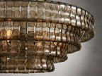 Verona Textured Glass Halo Chandelier