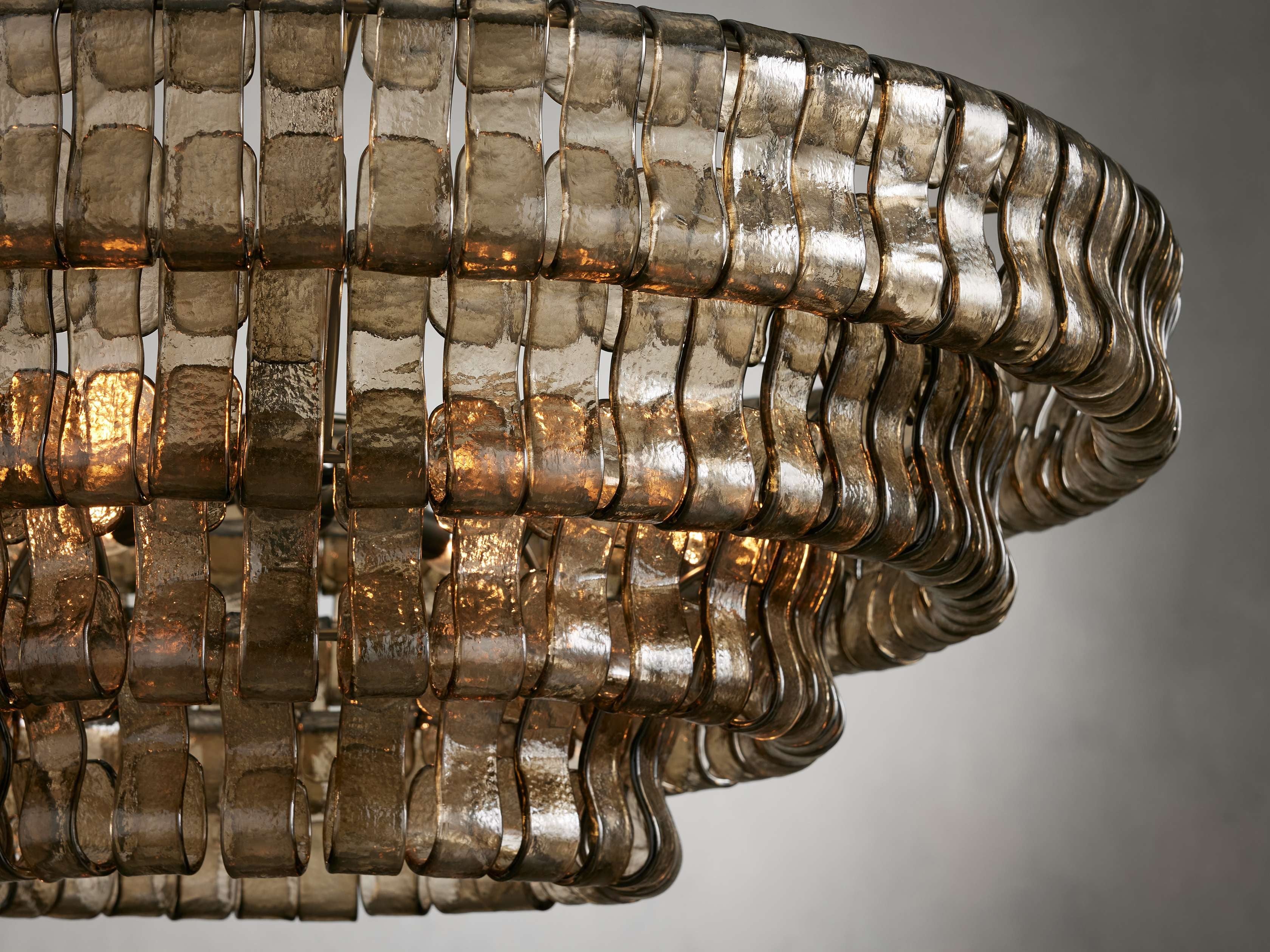 Verona Textured Glass Halo Chandelier