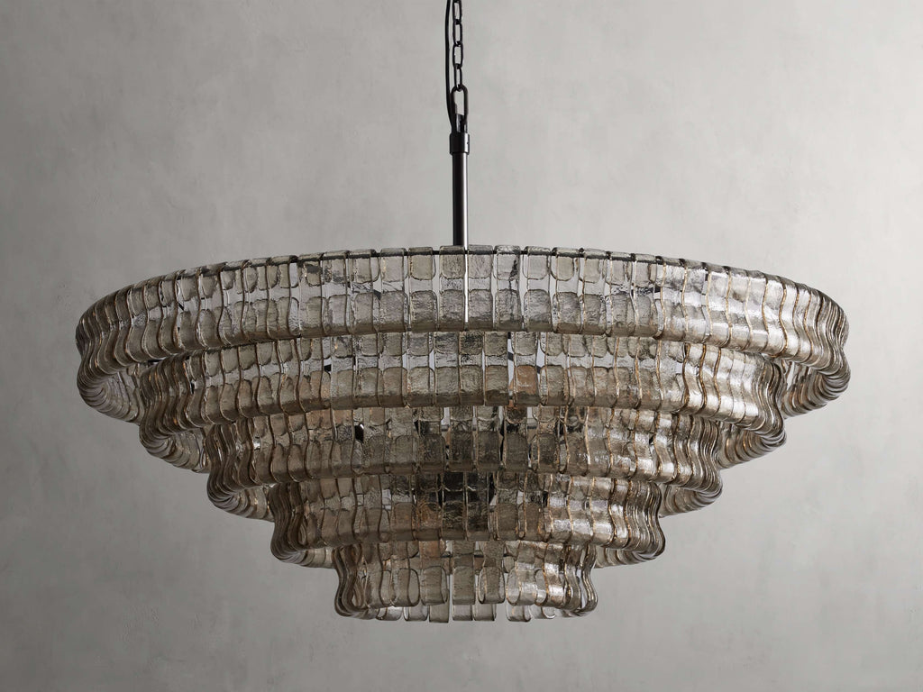 Verona Textured Glass Halo Chandelier