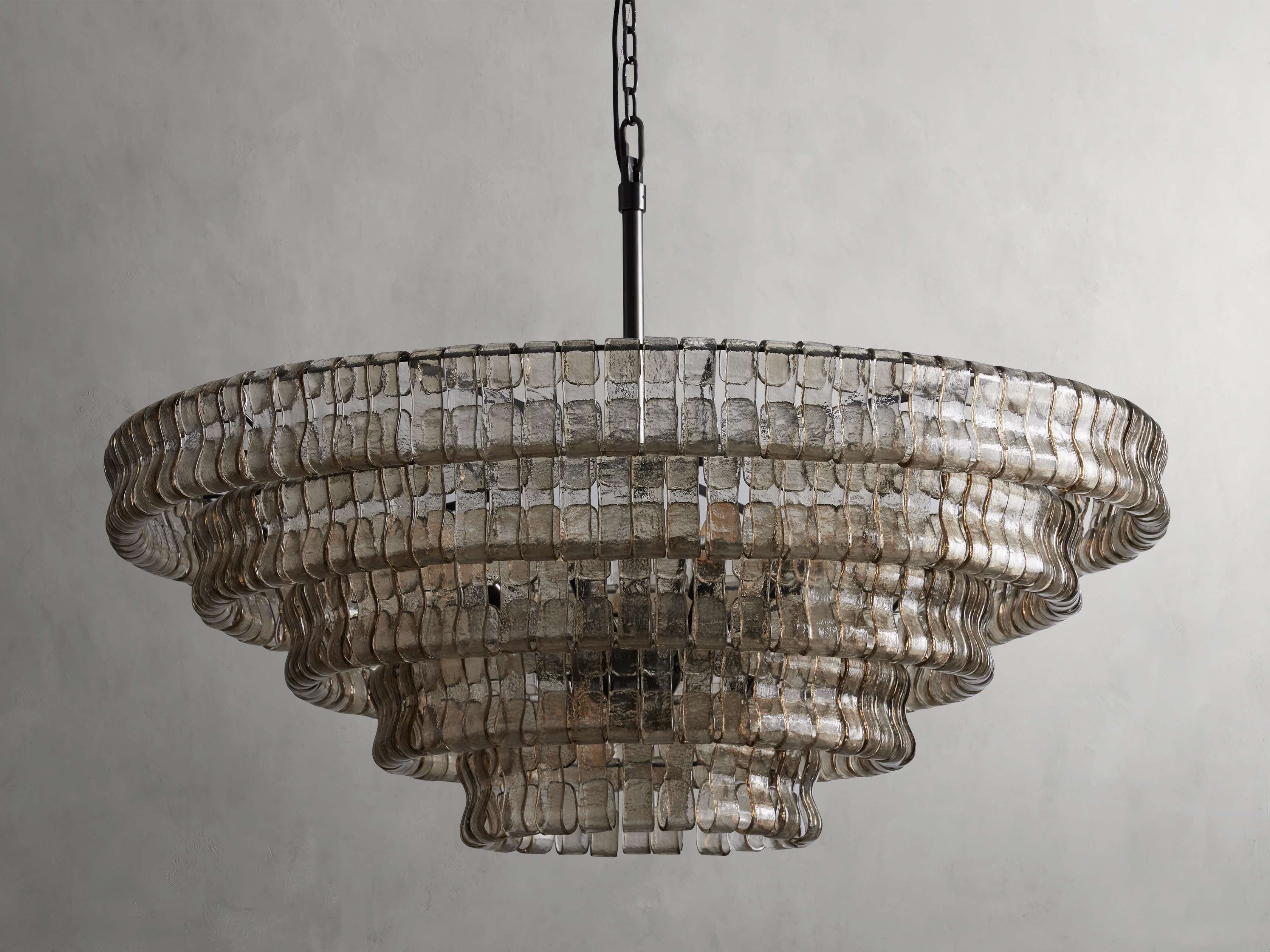 Verona Textured Glass Halo Chandelier