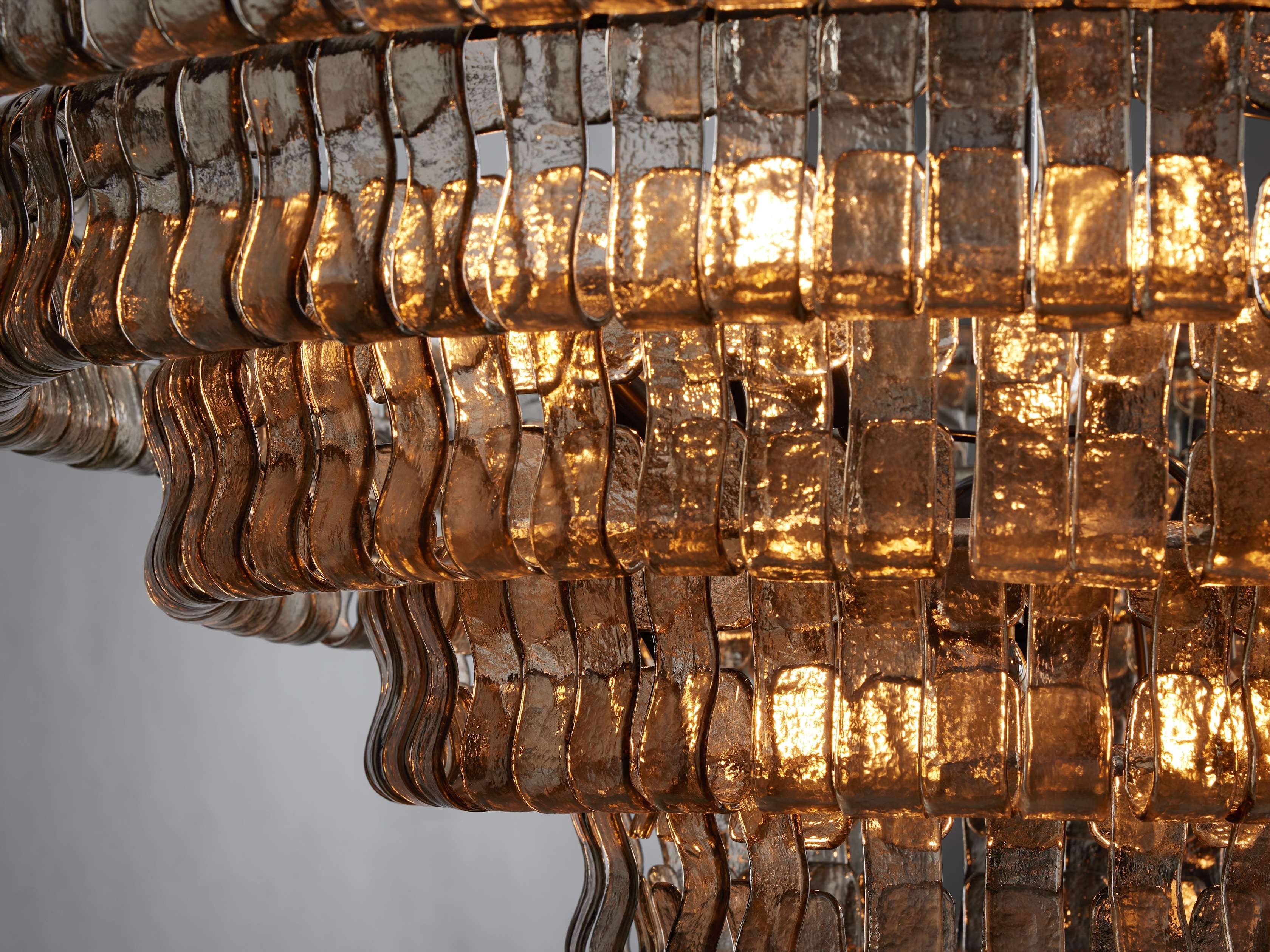 Verona Textured Glass Halo Chandelier