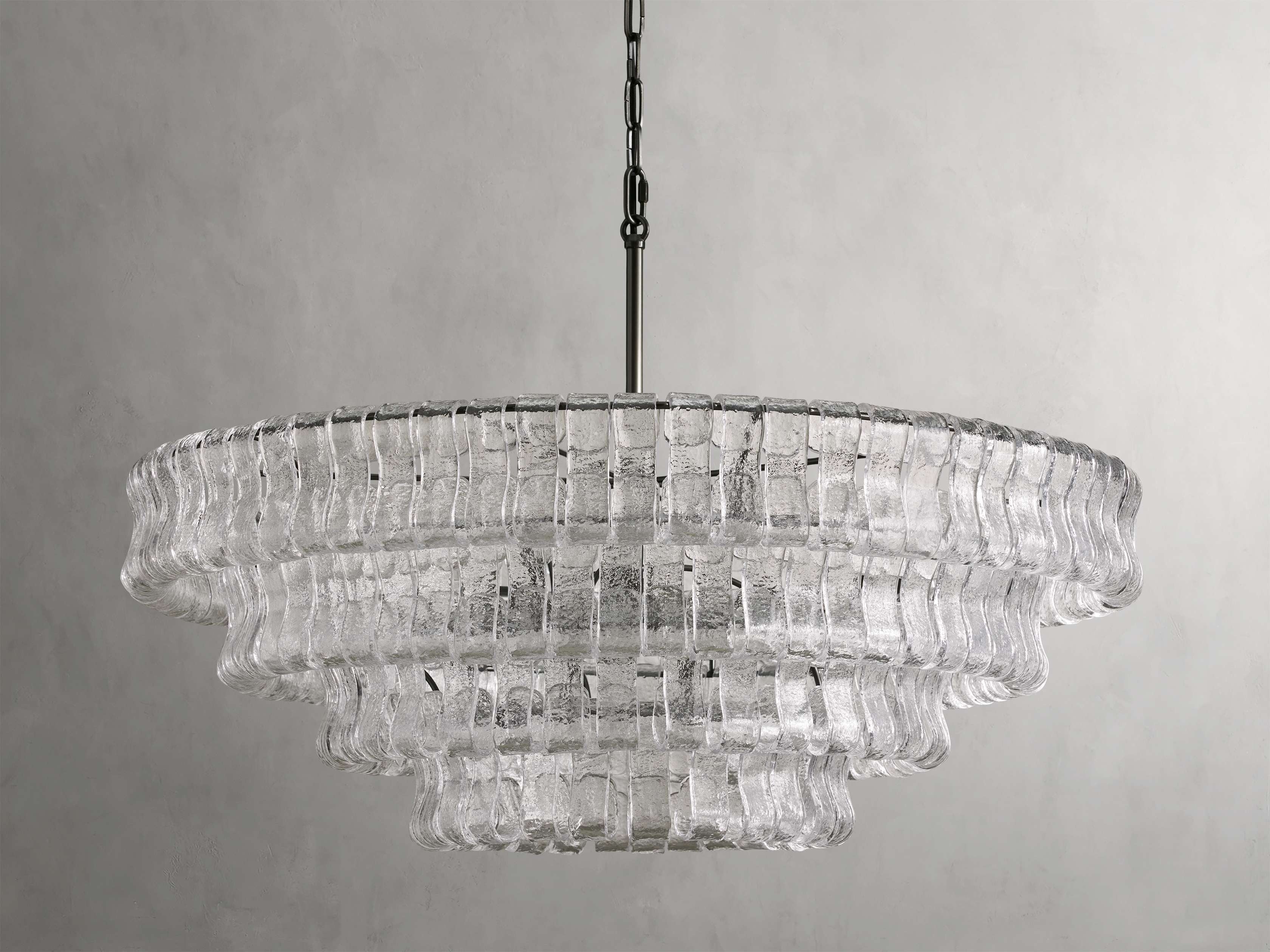 Verona Textured Glass Halo Chandelier