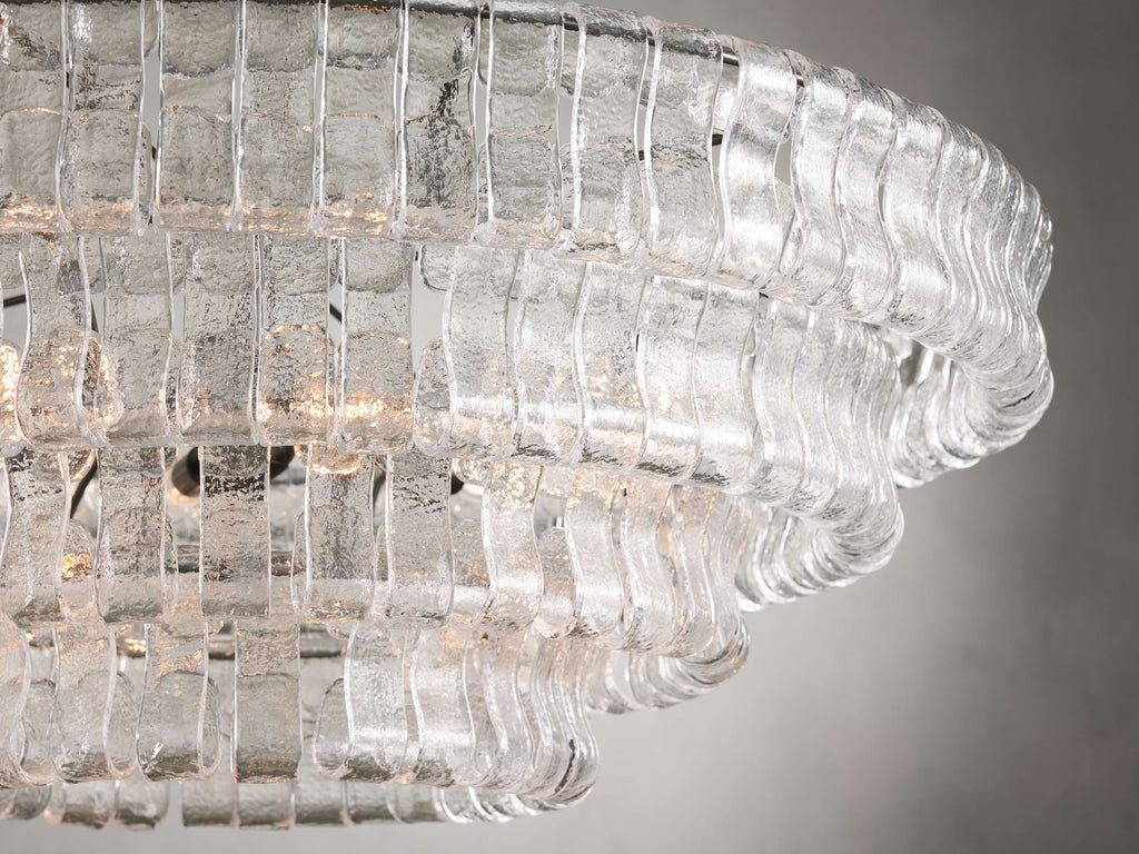 Verona Textured Glass Halo Chandelier
