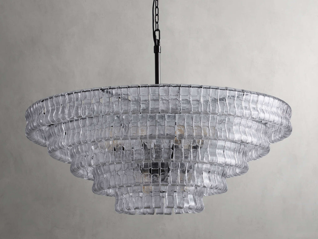 Verona Textured Glass Halo Chandelier