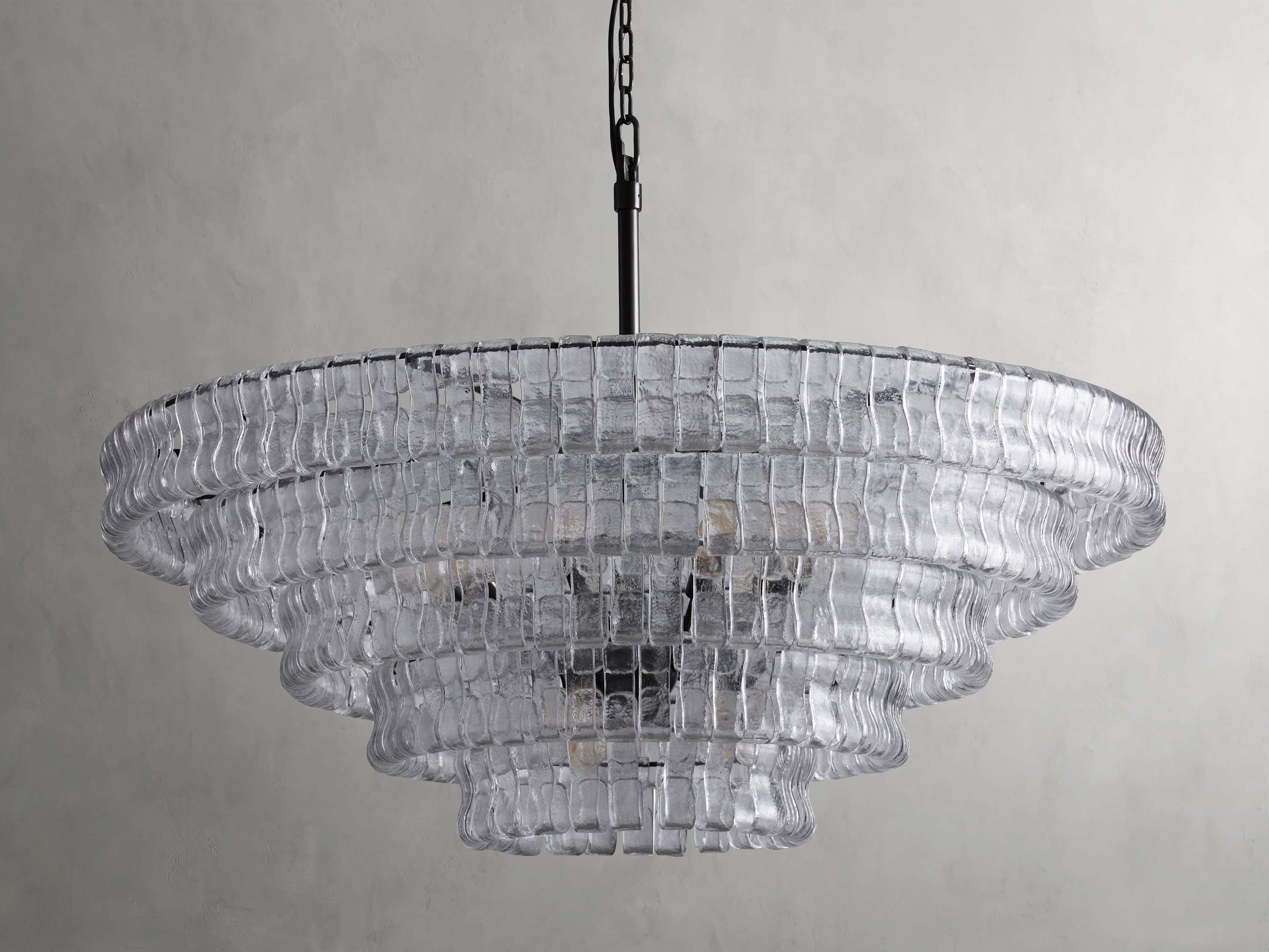 Verona Textured Glass Halo Chandelier