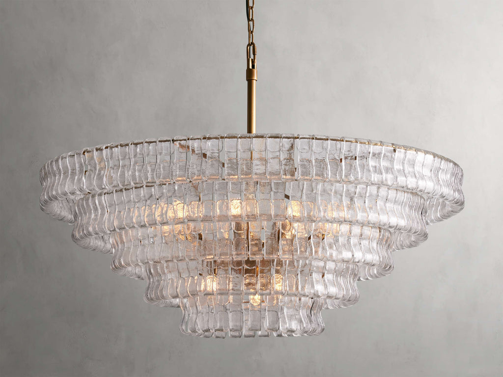 Verona Textured Glass Halo Chandelier