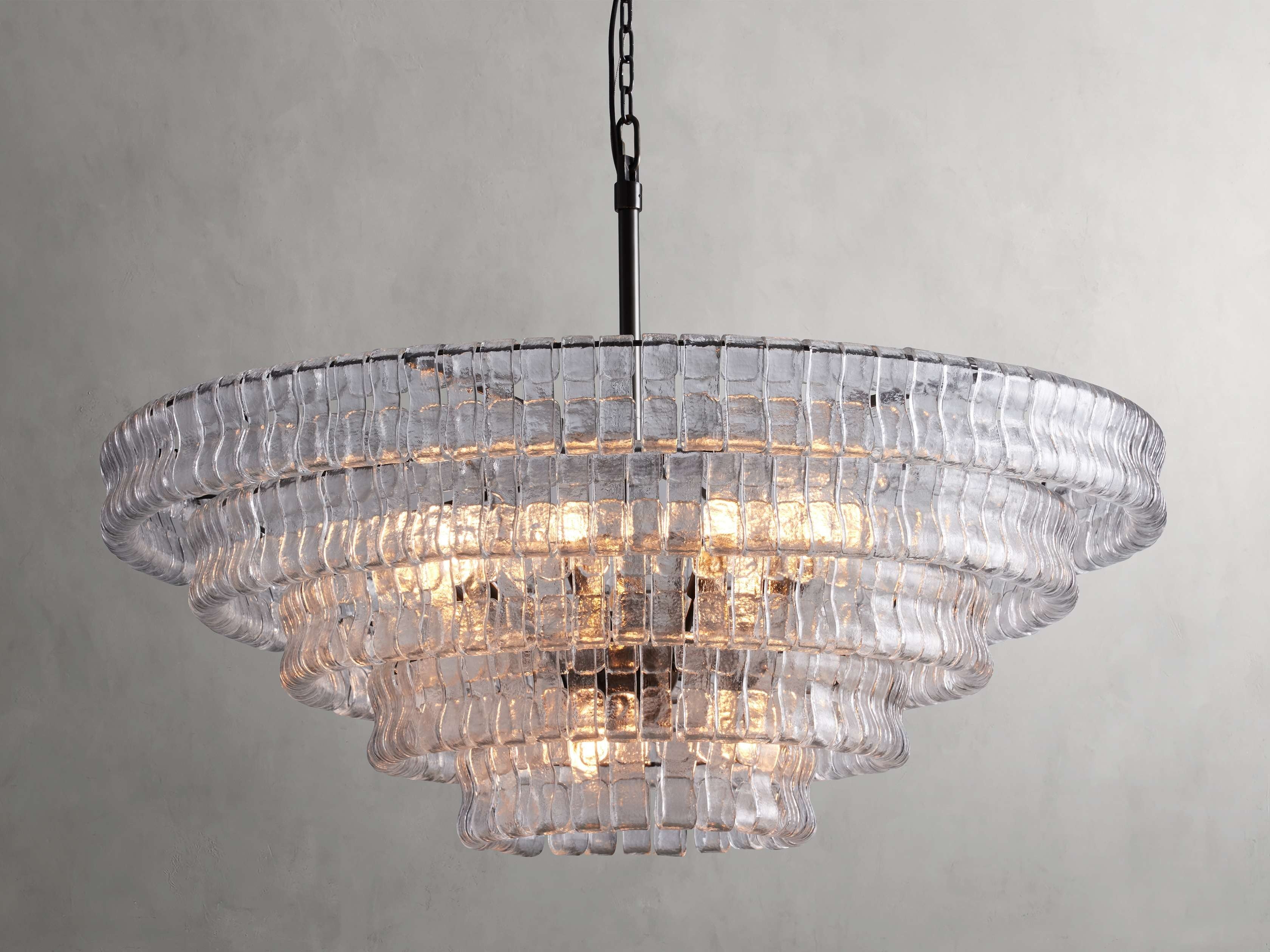 Verona Textured Glass Halo Chandelier