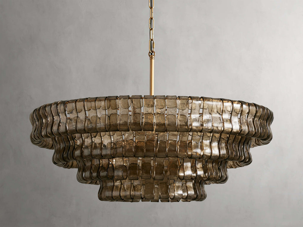 Verona Textured Glass Halo Chandelier