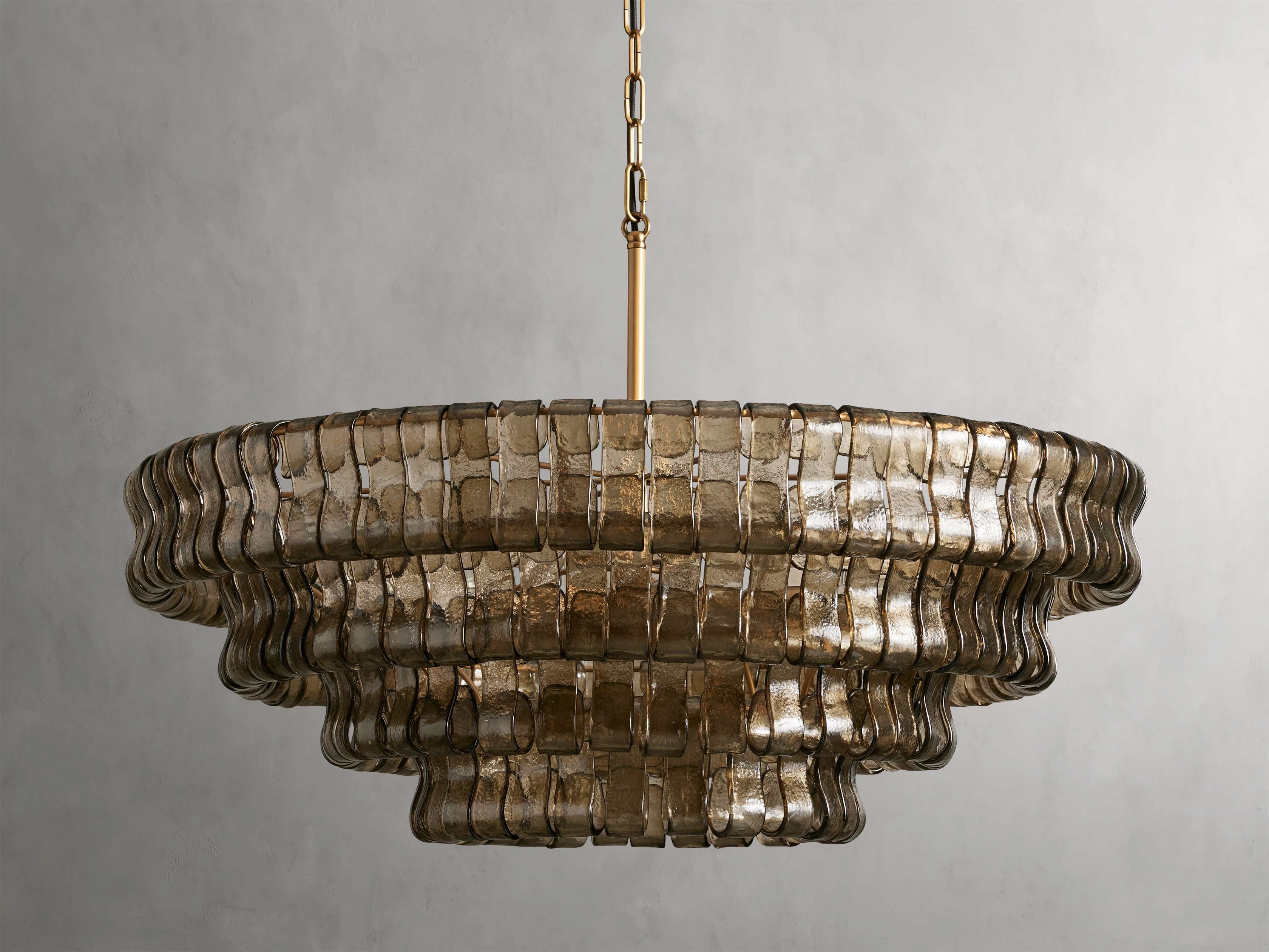Verona Textured Glass Halo Chandelier