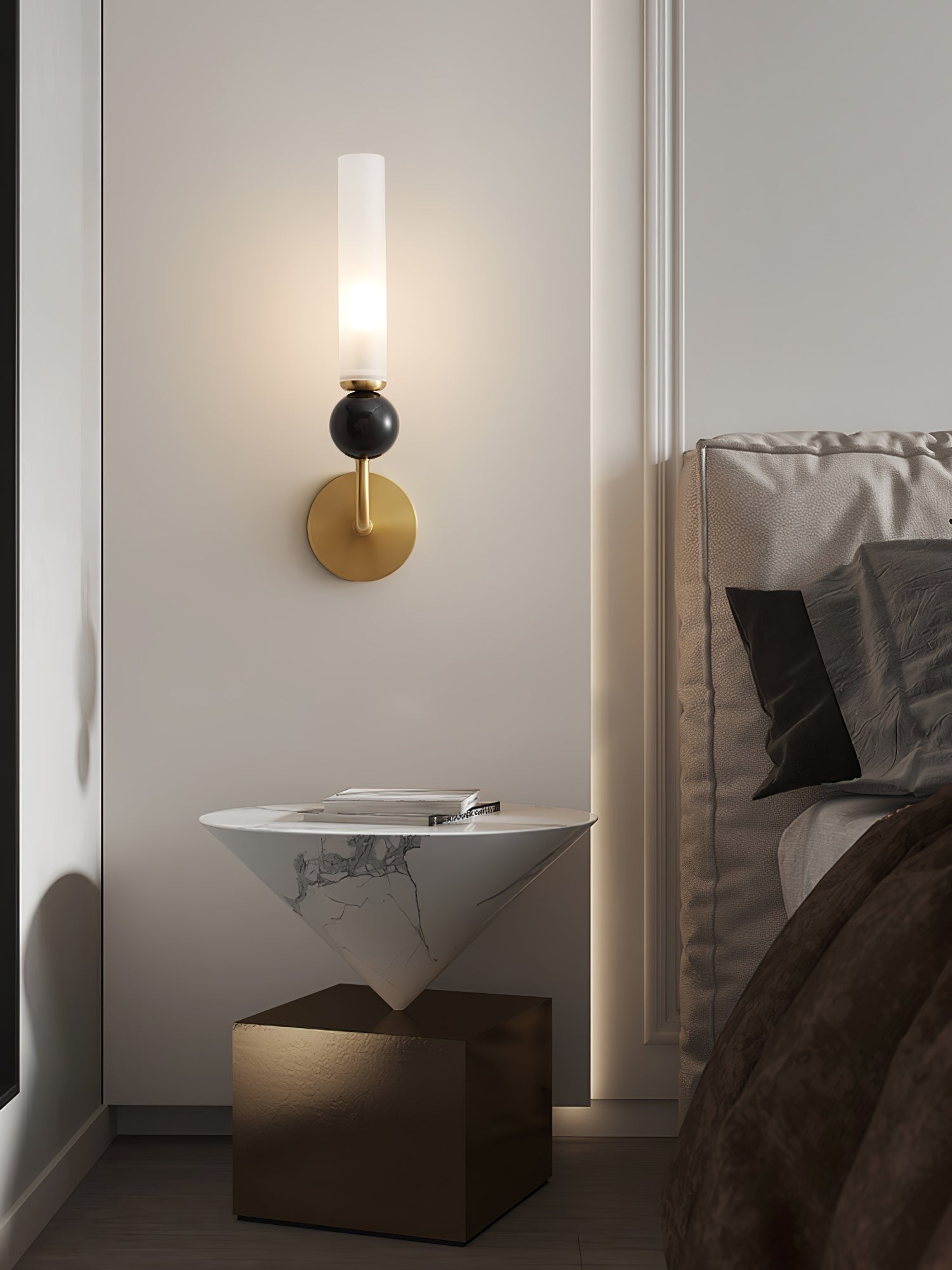 Vertessa Marble Accent Wall Lamp