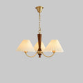 Walden Pleated Shade Brass Chandelier