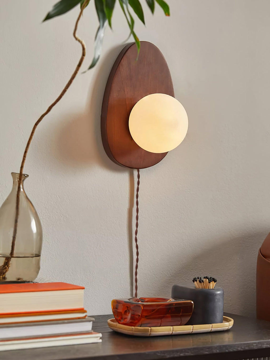 Walnora Globe Wall Lamp
