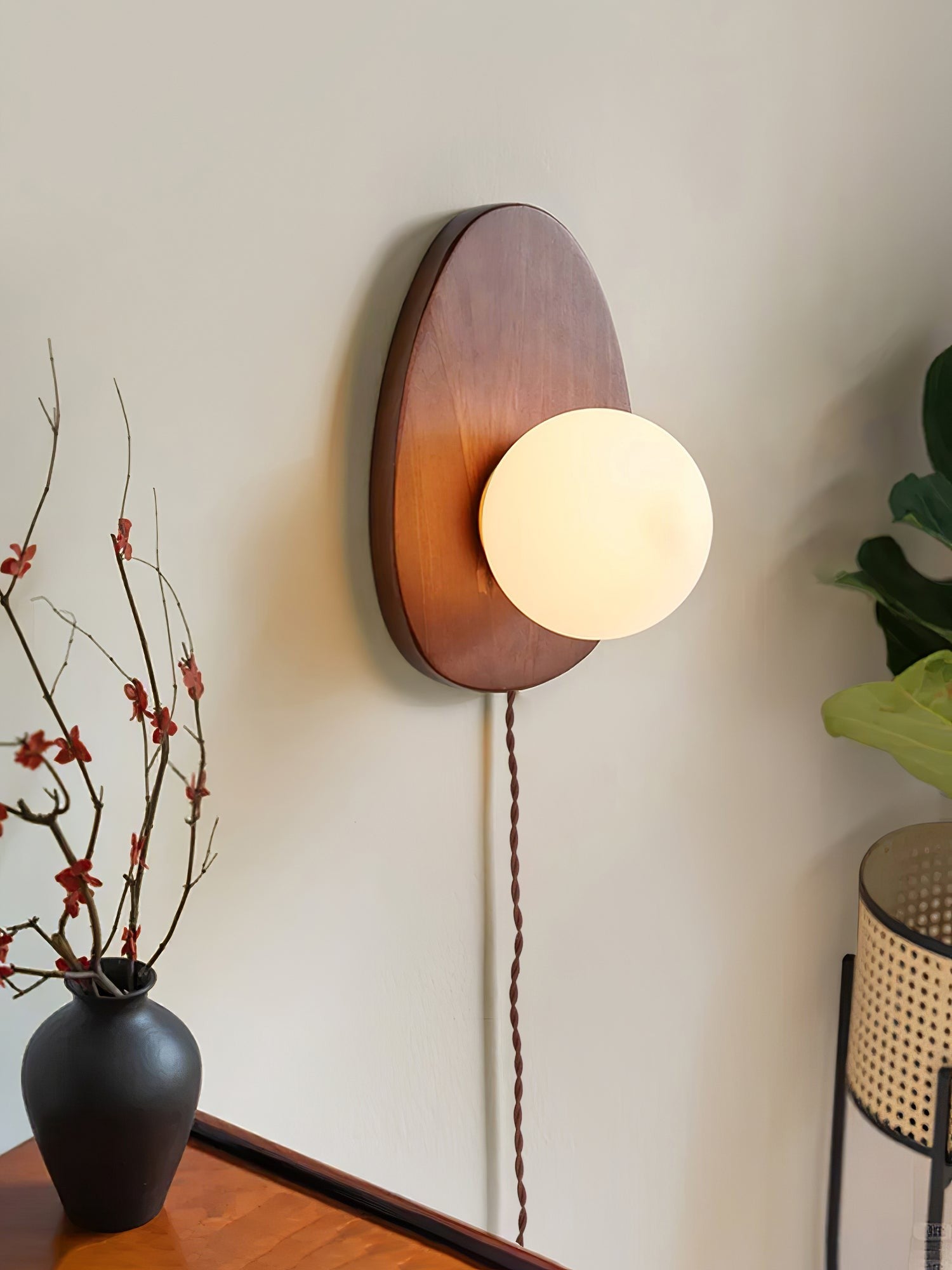 Walnora Globe Wall Lamp