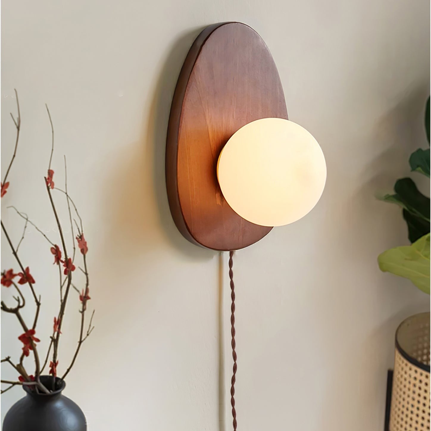 Walnora Globe Wall Lamp