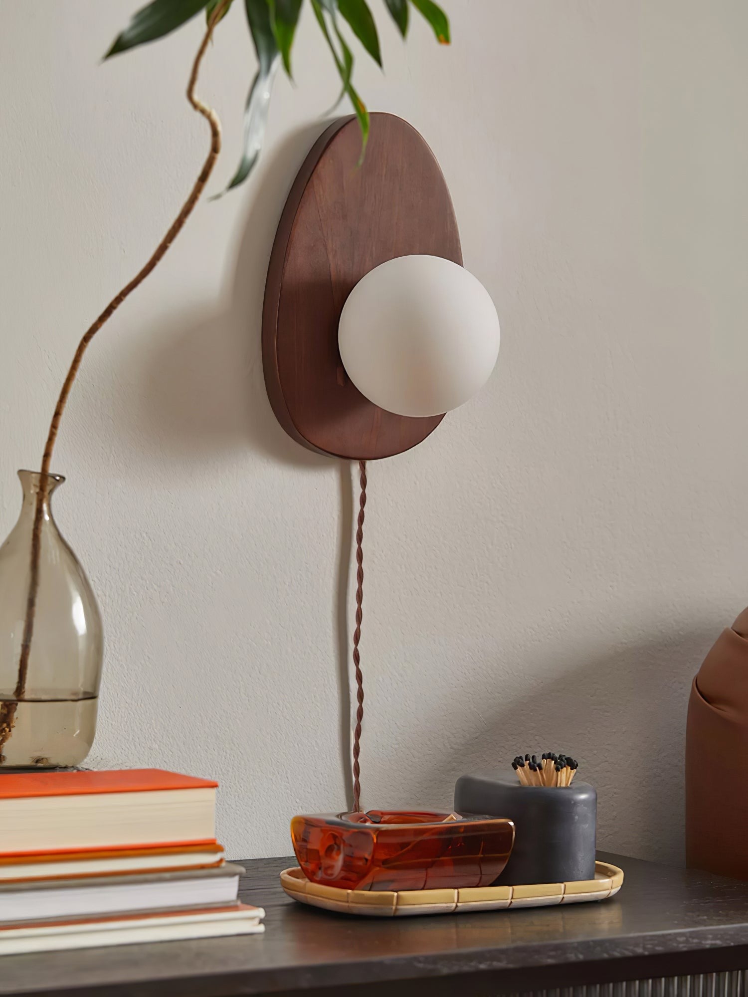 Walnora Globe Wall Lamp