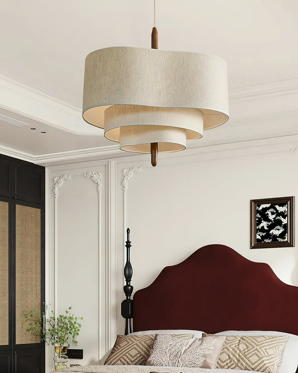 Wave Ladder Linen Pendant Light
