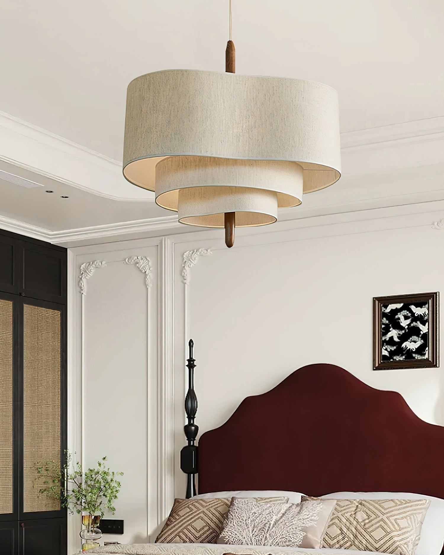 Wave Ladder Linen Pendant Light