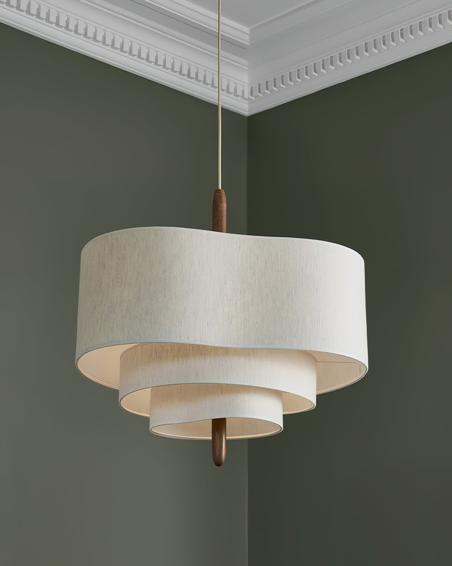 Wave Ladder Linen Pendant Light