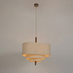 Wave Ladder Linen Pendant Light