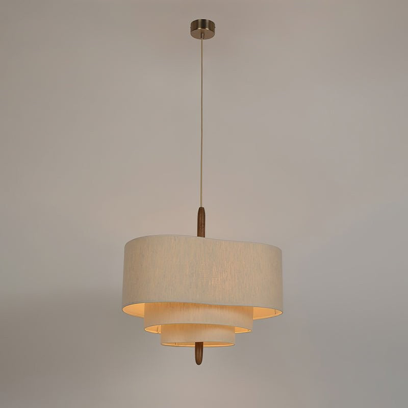 Wave Ladder Linen Pendant Light