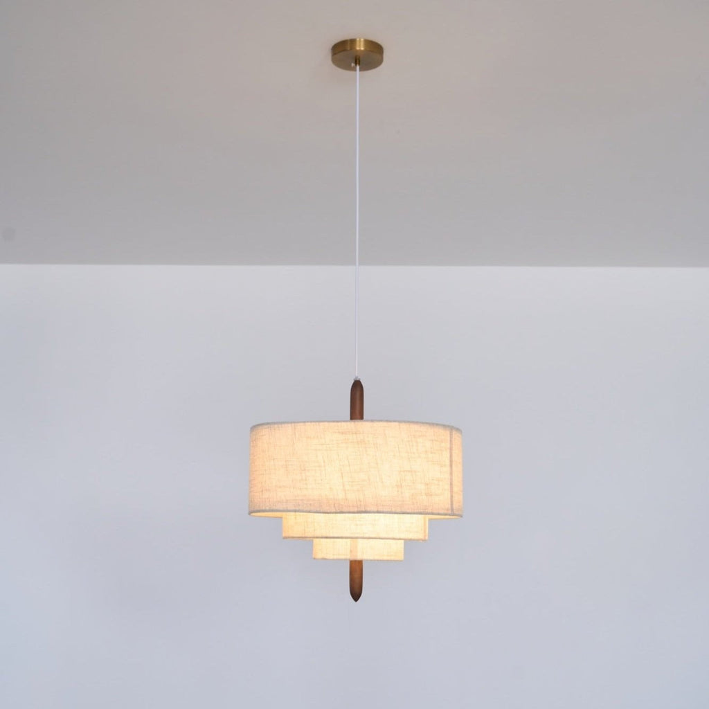 Wave Ladder Linen Pendant Light