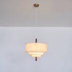 Wave Ladder Linen Pendant Light