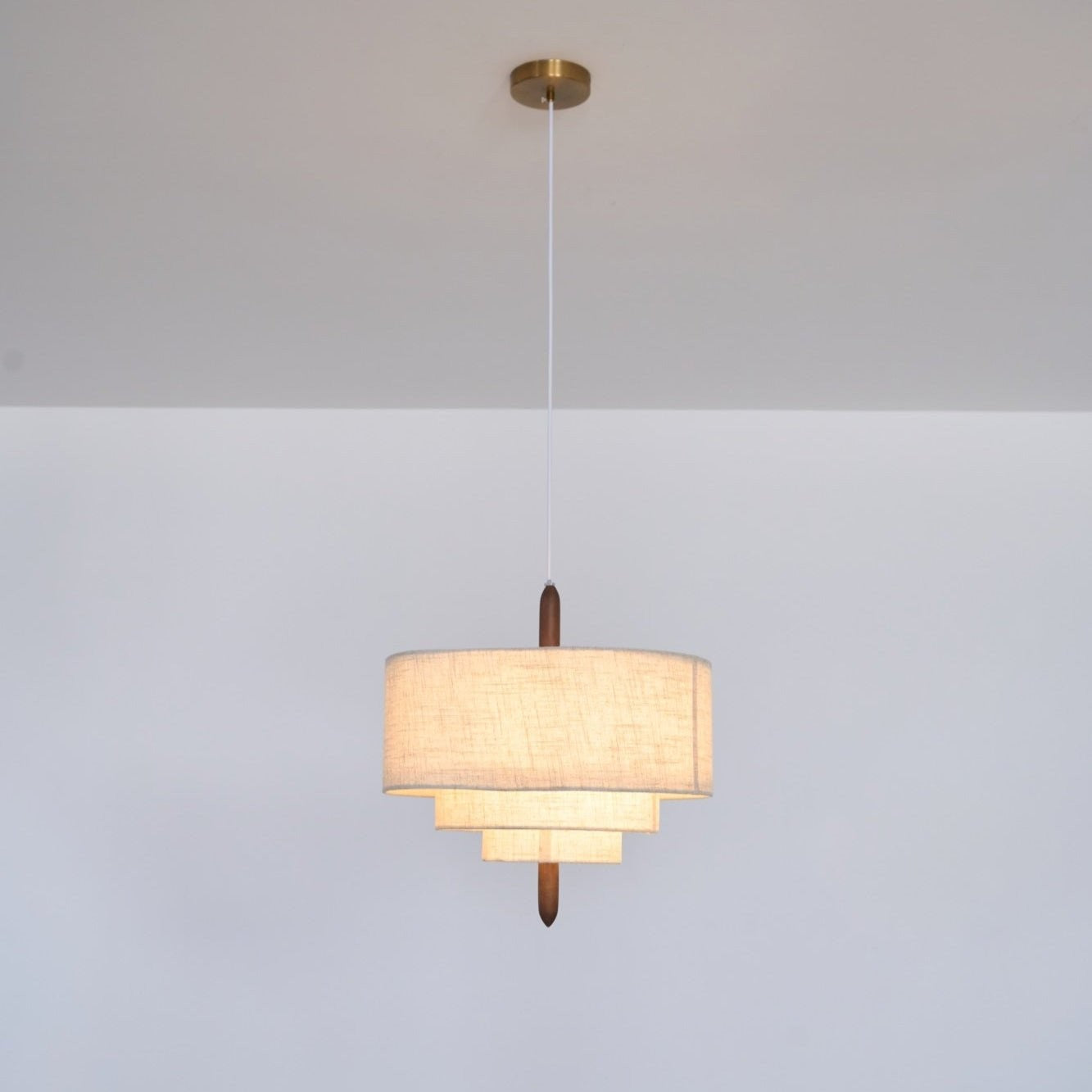 Wave Ladder Linen Pendant Light