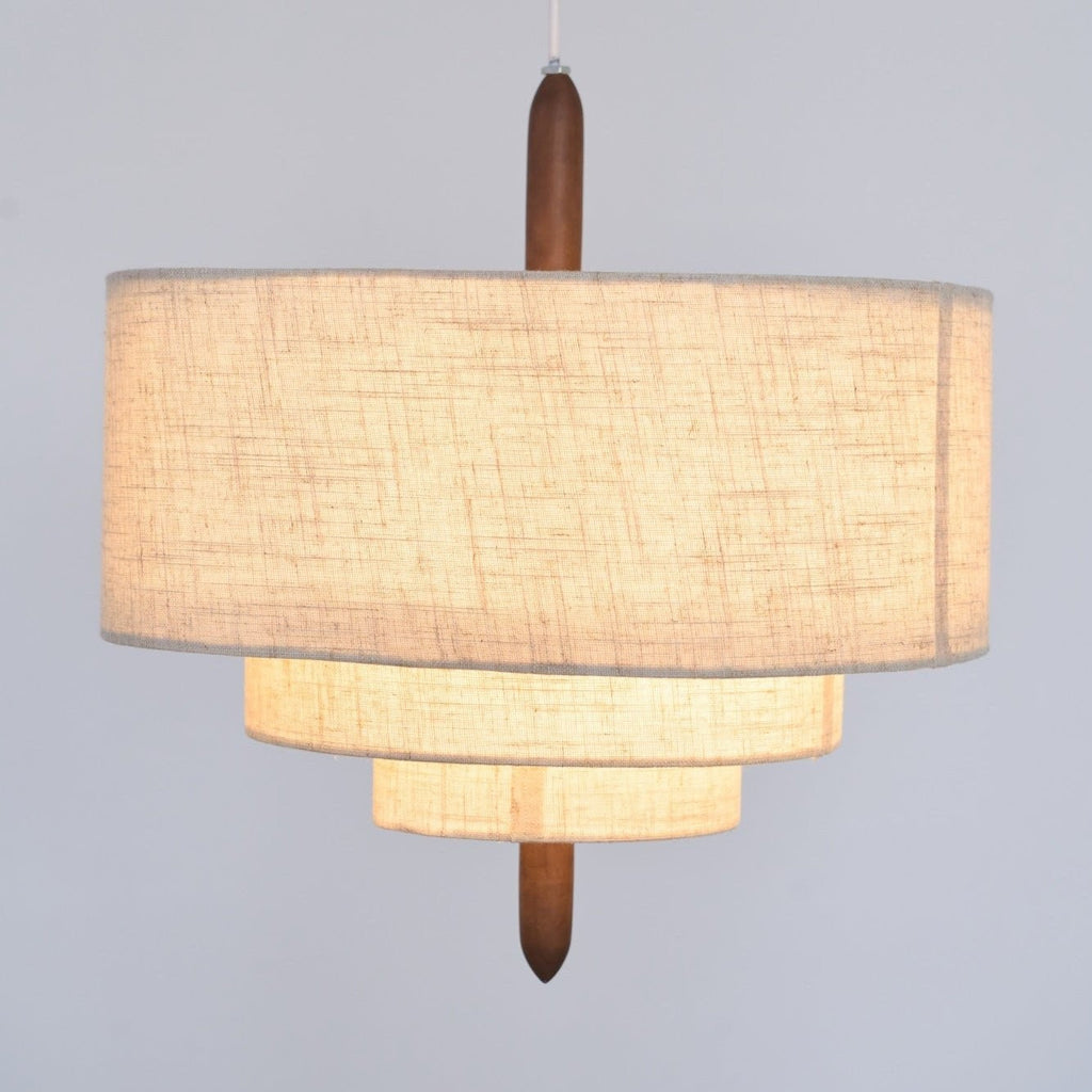 Wave Ladder Linen Pendant Light