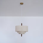 Wave Ladder Linen Pendant Light