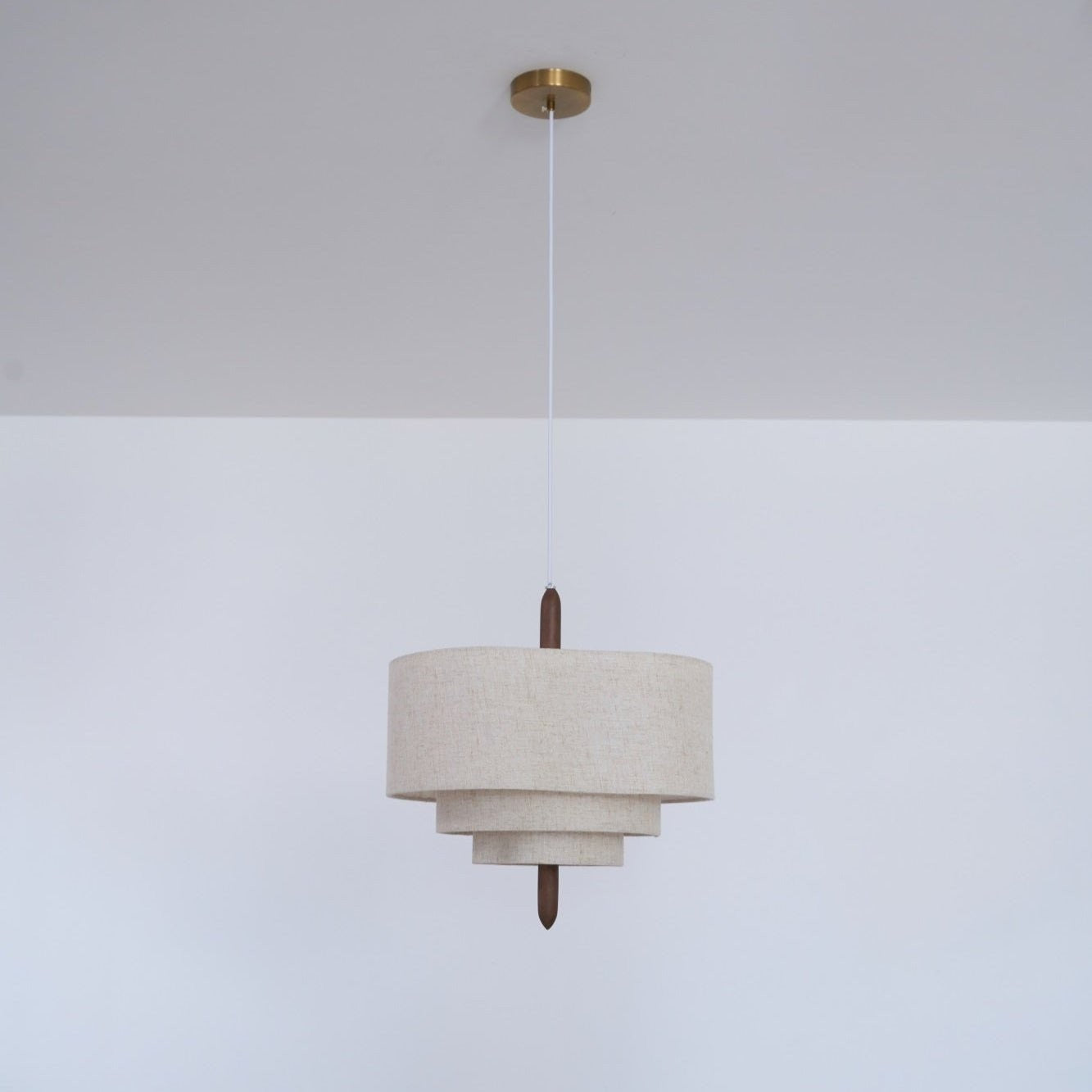 Wave Ladder Linen Pendant Light