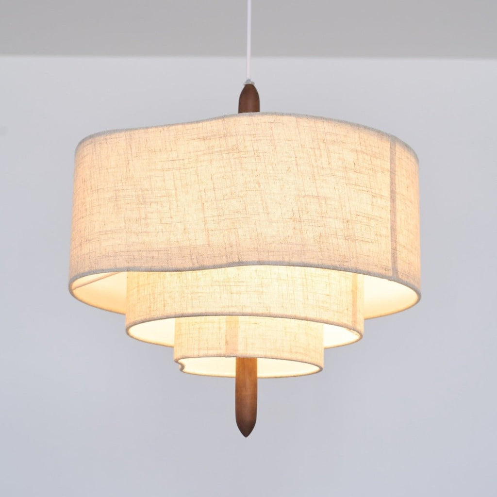 Wave Ladder Linen Pendant Light