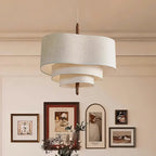 Wave Ladder Linen Pendant Light